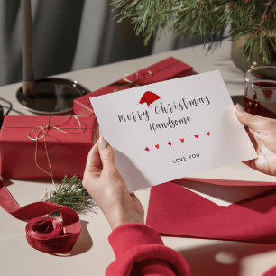 Merry christmas Handsome Husband photo card