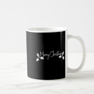 Merry Christmas Handwriting Script With Holly Coffee Mug