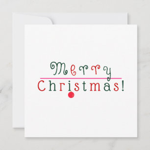 Merry Christmas, Hanging Ornament Flat Christmas Card