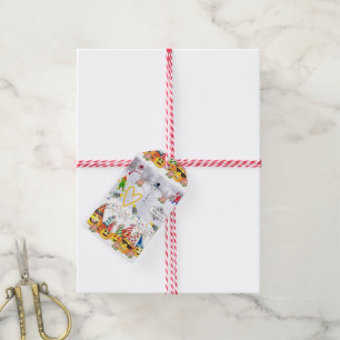 Merry Christmas Happy Birthday Gift Tags 