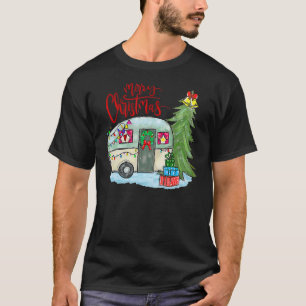 Merry Christmas Happy Camper Camping Life Family T-Shirt