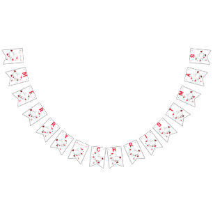 Merry Christmas - Happy Christmas Bears Family Bunting Flags