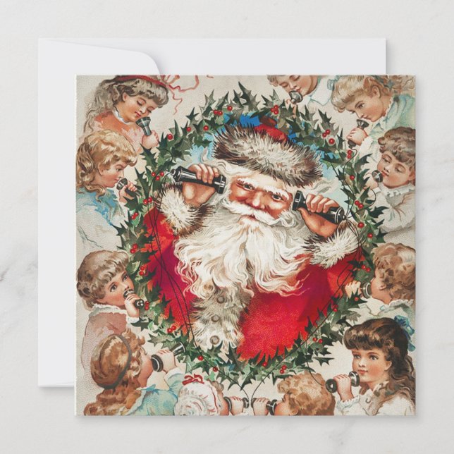 Merry Christmas/Happy Holidays Cat Note Card (Front)