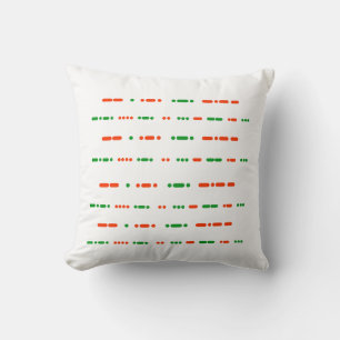 Merry Christmas Happy Holidays Morse Code Pillow