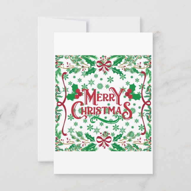 Merry Christmas Happy Holidays   Save The Date (Front)