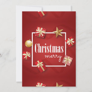 Merry Christmas Happy Holidays Xmas Snowflakes Announcement