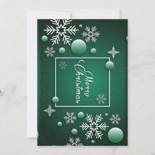 Merry Christmas Happy Holidays Xmas Snowflakes Thank You Card