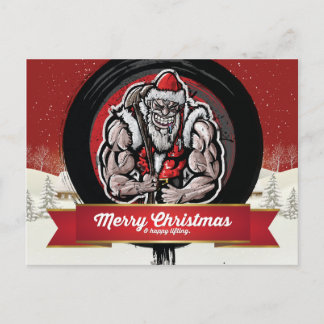 Merry Christmas & Happy Lifting Holiday Postcard
