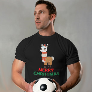 Merry Christmas Happy Llama T-Shirt