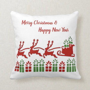 Merry Christmas & Happy New Year 2021 Throw Pillow