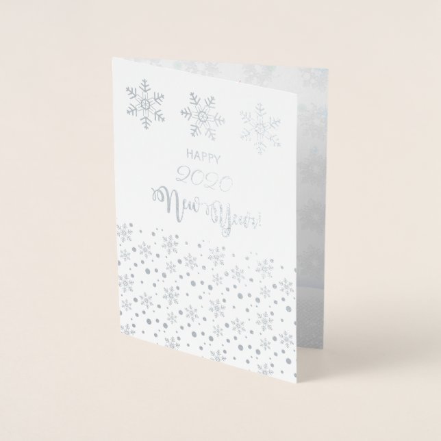Merry Christmas & Happy New Year! 2025 Snowman Foil Card (Front)
