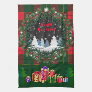 Merry Christmas & Happy New Year 2025 Snowman Kitchen Towel