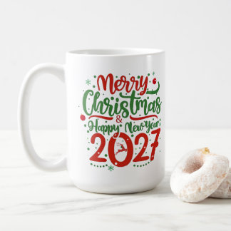 Merry Christmas Happy New Year 2026 Reindeer Coffee Mug