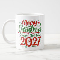 Merry Christmas Happy New Year 2026 Reindeer