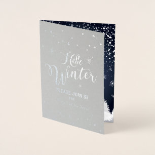 Merry Christmas & Happy New Year! 2026 Winter Snow Foil Card