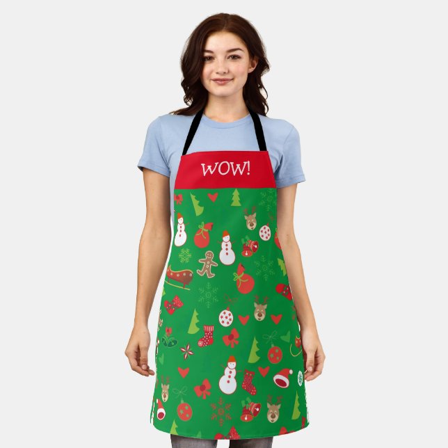 Merry Christmas & Happy New Year! 20XX XMAS Snow Apron (Worn)