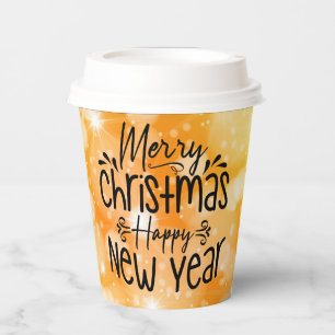 Merry Christmas Happy New Year-42910 Paper Cups