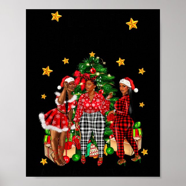 Merry Christmas Happy New Year African American Bl Poster (Front)