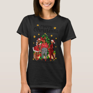 Merry Christmas Happy New Year African American Bl T-Shirt