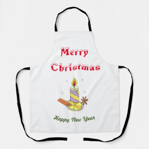Merry christmas Happy New Year      Apron