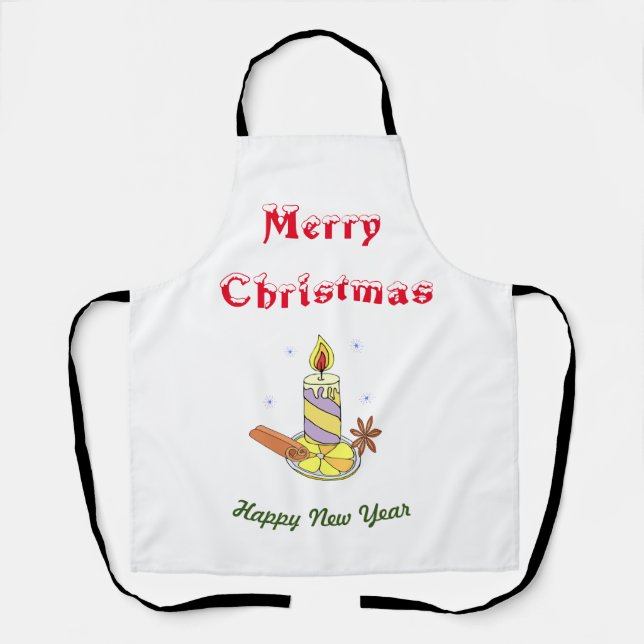 Merry christmas Happy New Year      Apron (Front)
