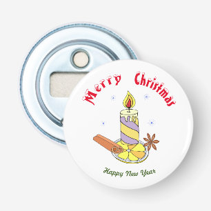 Merry christmas Happy New Year Bottle Opener