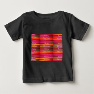Merry Christmas Happy New Year Canvas Colour Desig Baby T-Shirt
