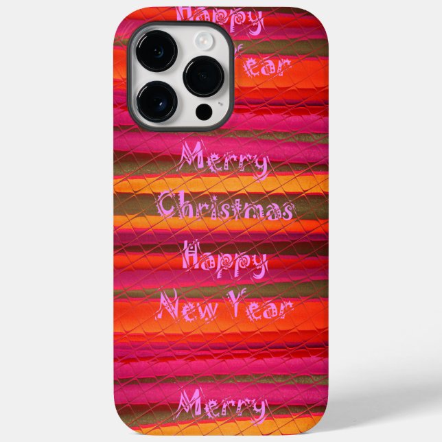 Merry Christmas Happy New Year Canvas Colour Desig Case-Mate iPhone Case (Back)