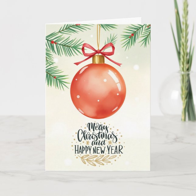 Merry Christmas & Happy New Year Card (Front)
