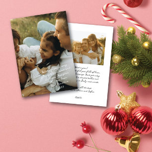 Merry Christmas Happy New Year Casual Handwritten Holiday Card