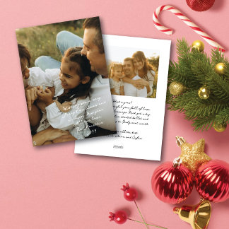 Merry Christmas Happy New Year Casual Handwritten Holiday Card