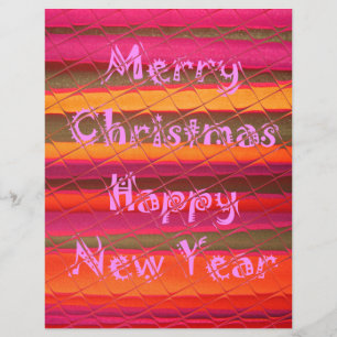Merry Christmas Happy New Year Colour Design Letterhead