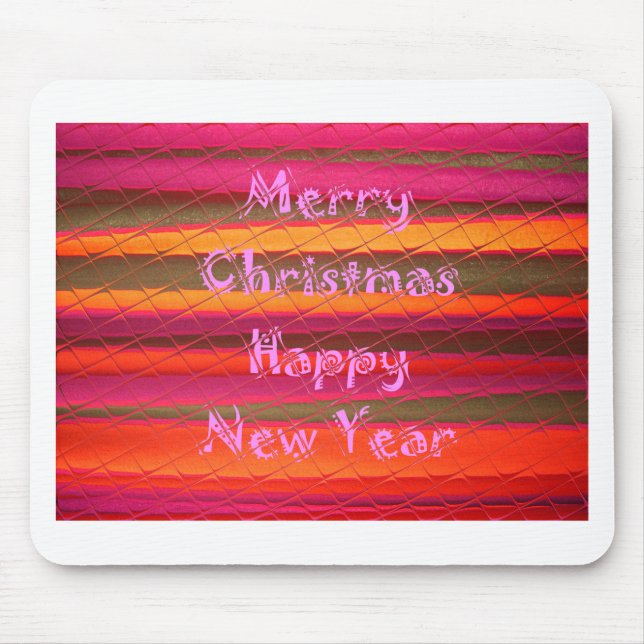 Merry Christmas Happy New Year Colour Design Mouse Pad (Front)