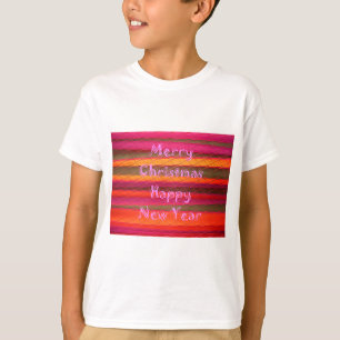 Merry Christmas Happy New Year Colour T-Shirt