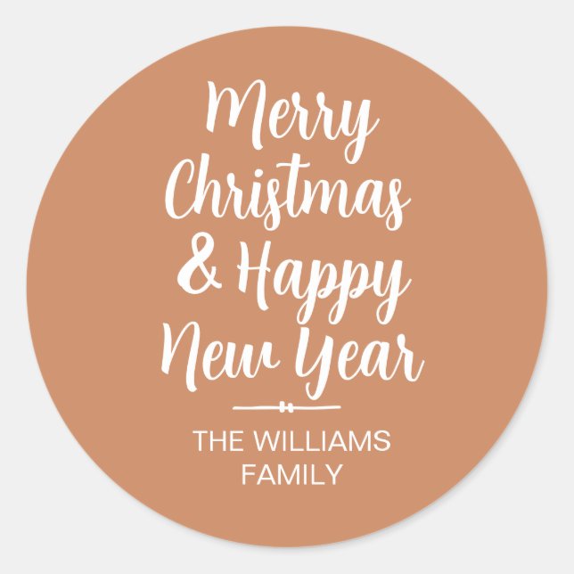 Merry Christmas Happy New Year Envelope Seal (Front)