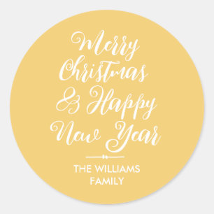 Merry Christmas Happy New Year Envelope Seal