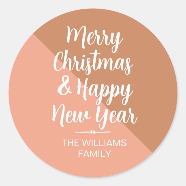 Merry Christmas Happy New Year Envelope Seal (Front)