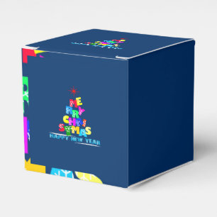 Merry Christmas Happy New Year Favor Box