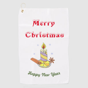 Merry christmas Happy New Year Golf Towel