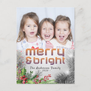 Merry Christmas Happy New Year Greeting Photo Card