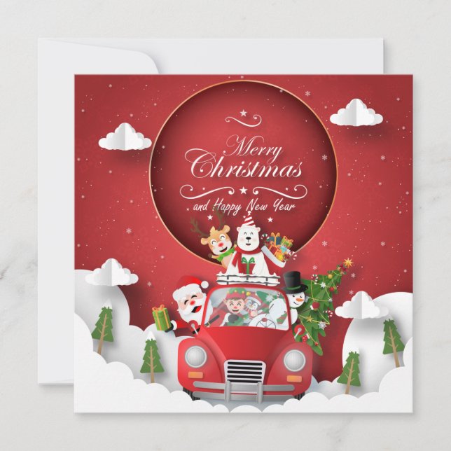 Merry Christmas/Happy New Year Holiday Card (Front)