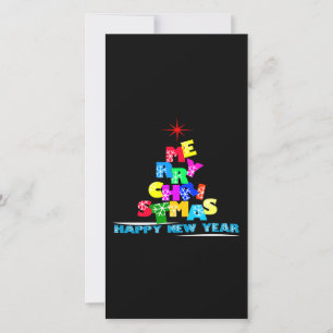 Merry Christmas Happy New Year Holiday Card