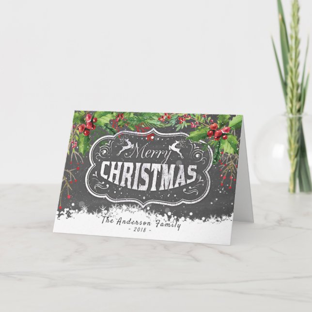 Merry Christmas & Happy New Year Holiday Greetings (Front)