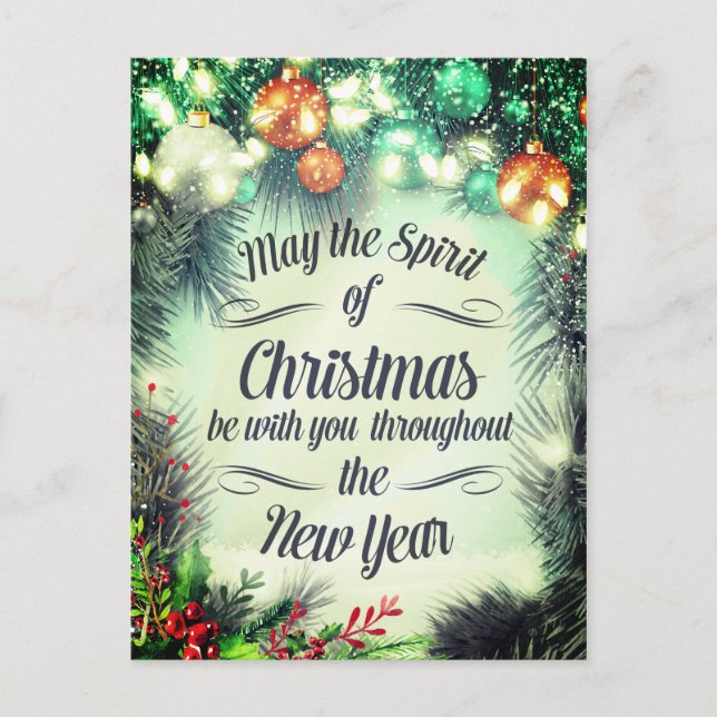 Merry Christmas  Happy New Year Holiday Greetings (Front)