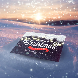 Merry Christmas & Happy New Year Holiday Greetings Postcard