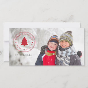 Merry Christmas & Happy New Year Holiday Photocard Card