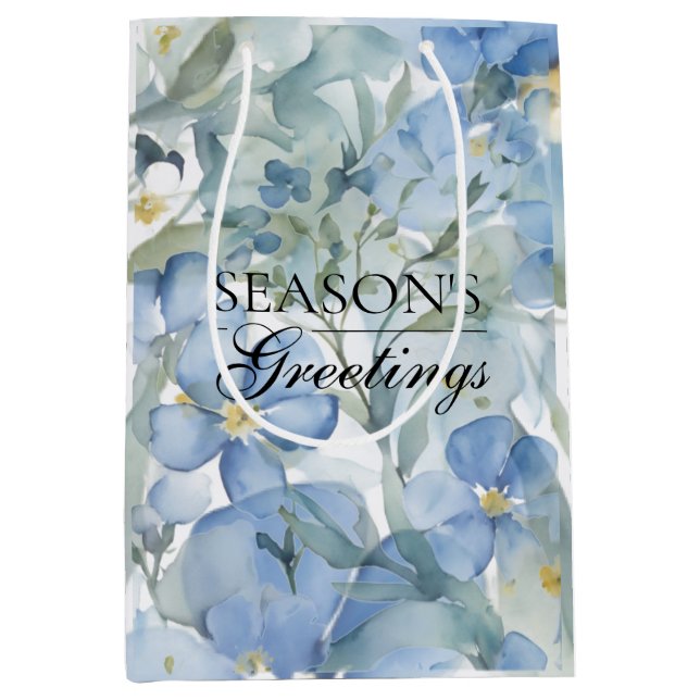 Merry Christmas Happy New Year Holiday Season Medium Gift Bag (Front)