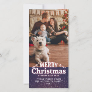 Merry Christmas Happy New Year Holiday Wish Photo