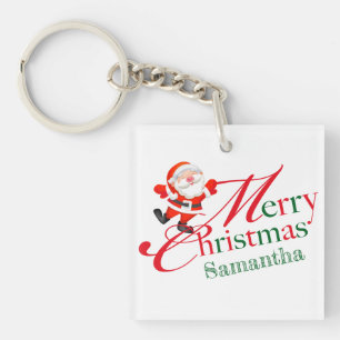 Merry Christmas Happy New Year Keychain
