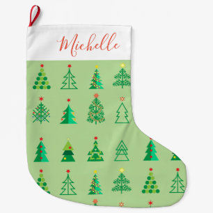 Merry Christmas & Happy New Year! Ornaments Large Christmas Stocking